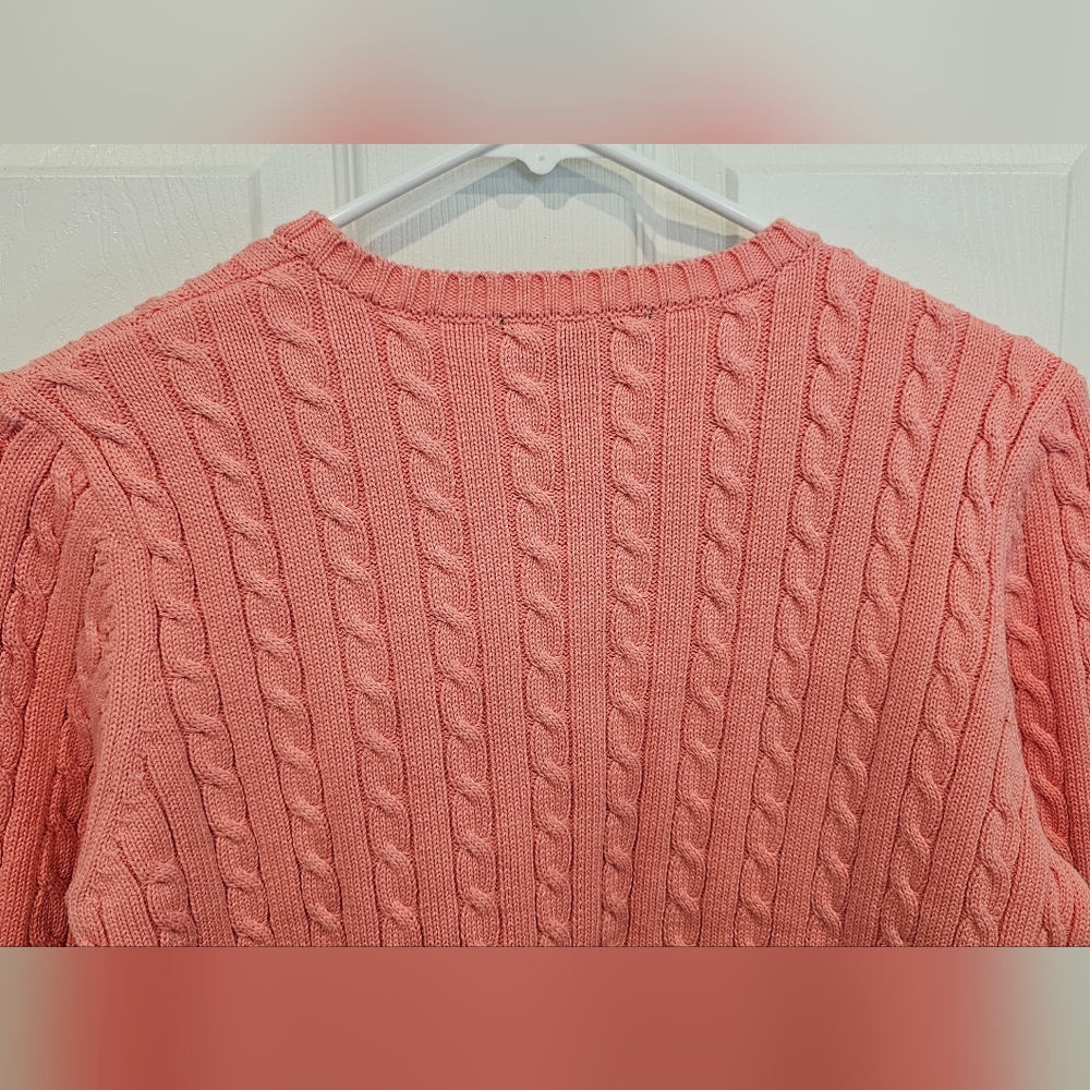 Lauren Ralph Lauren Women's Light Pink Knit Y2K Sweater Size--M - Picture 12 of 12